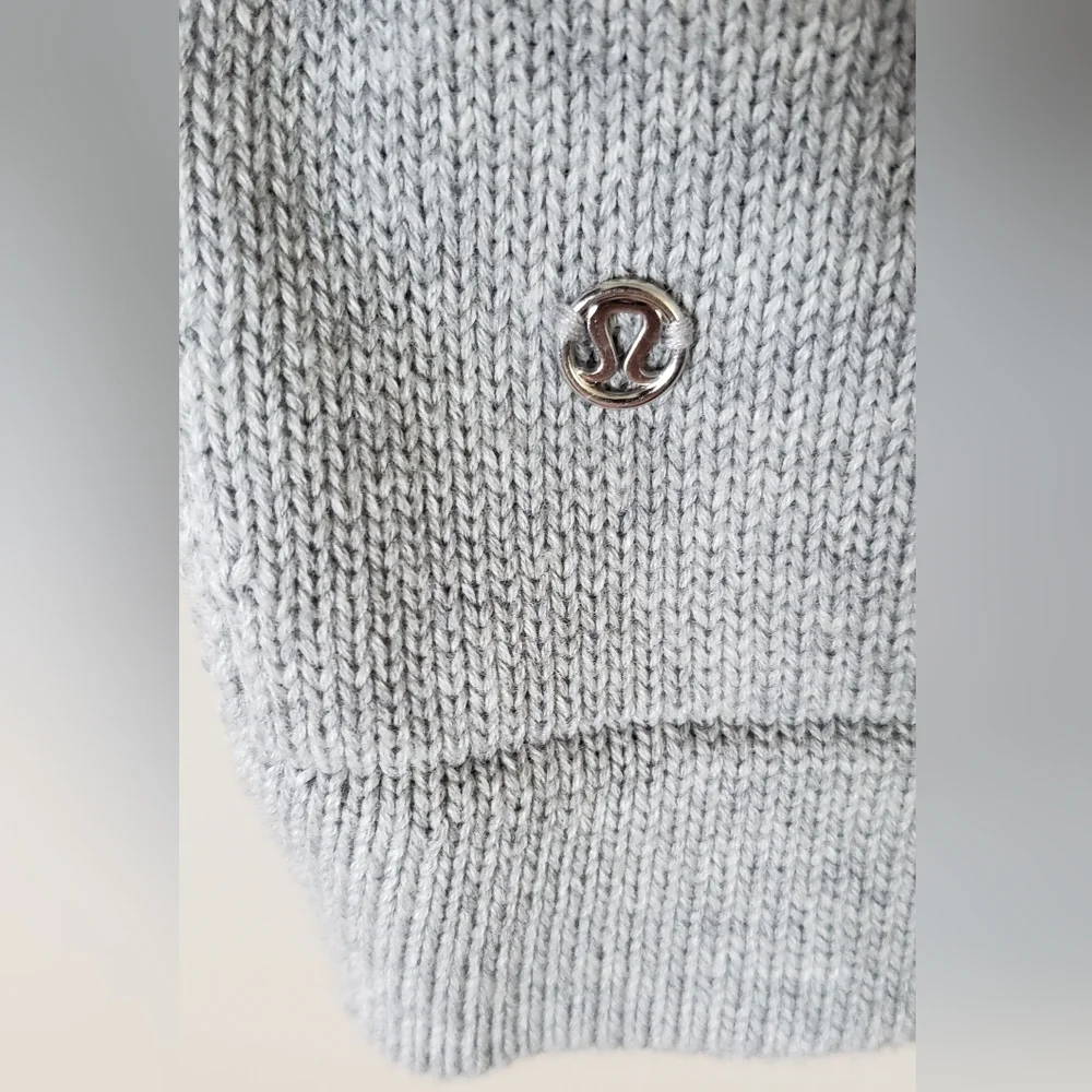 Lululemon Bhakti Reality Short Sleeve Knit Sweater Heathered Medium Gray Size 8